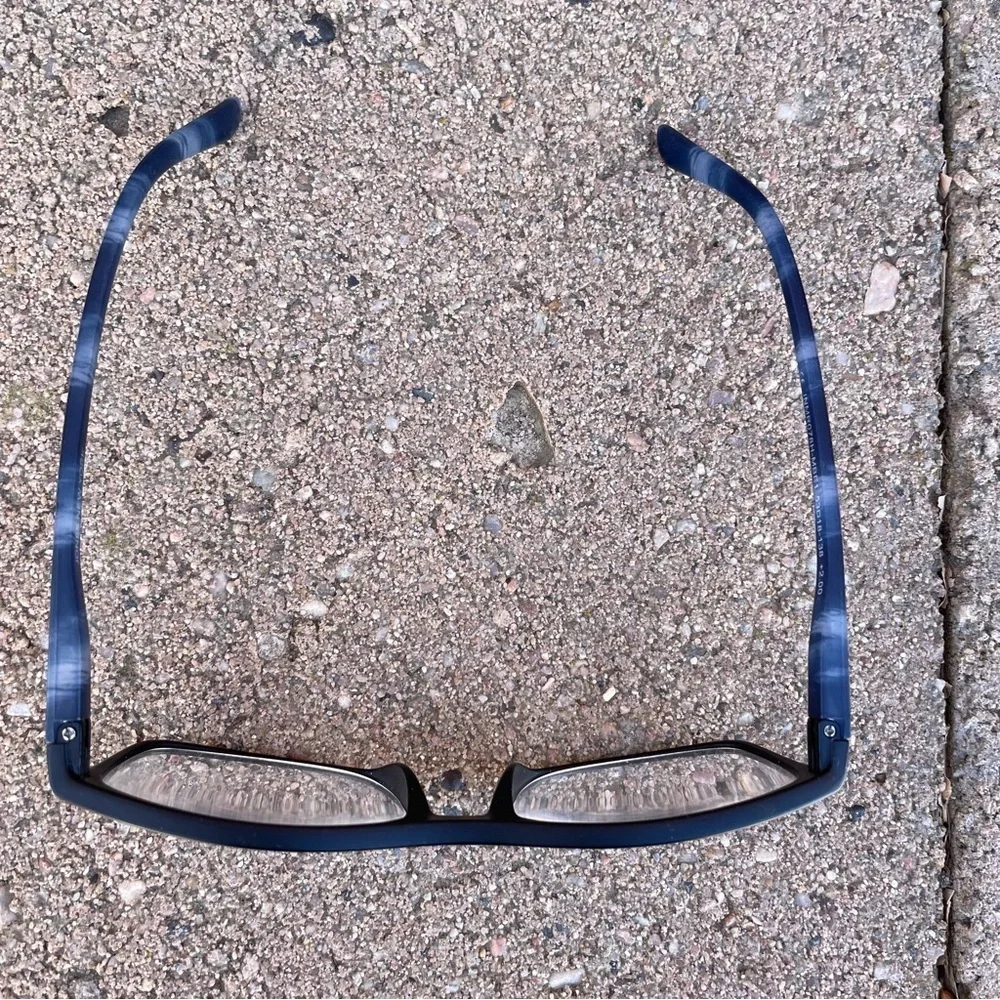 JONES NEW YORK Blue Gray Black Eyeglass Readers Frames 53 18‎ 138 +2.00
